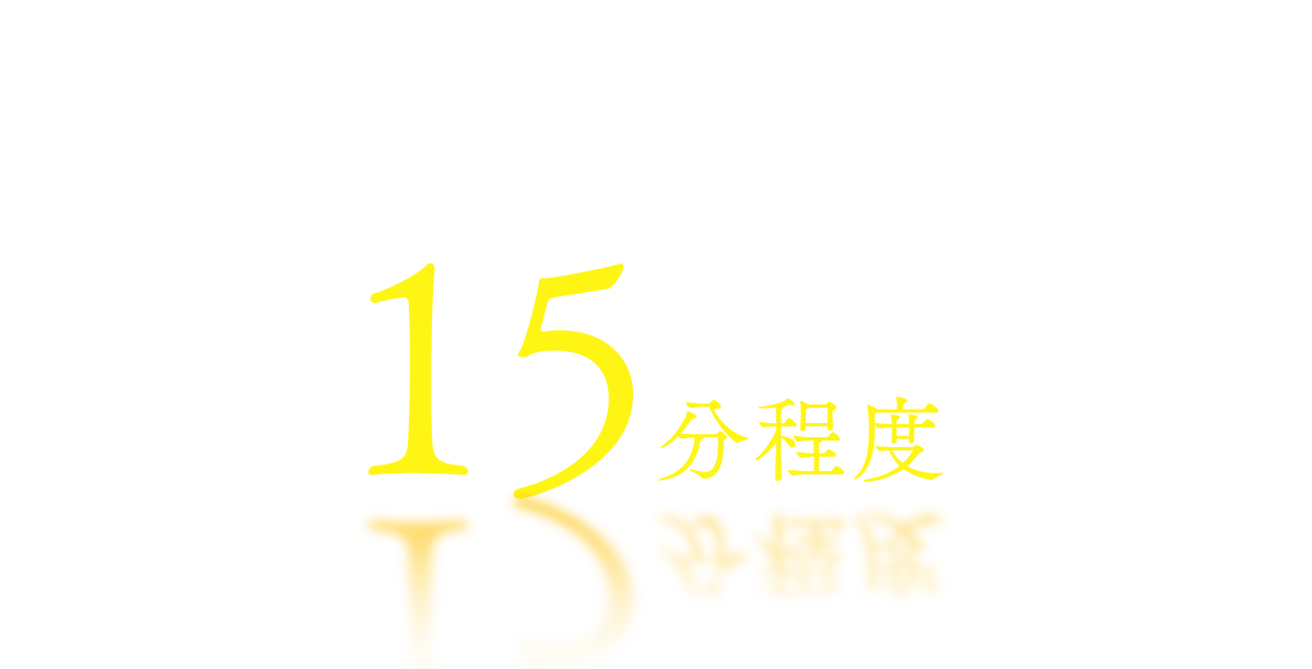 平均残業時間1日15分程度